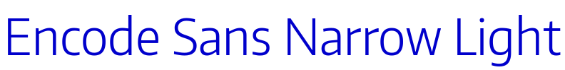 Encode Sans Narrow Light шрифт